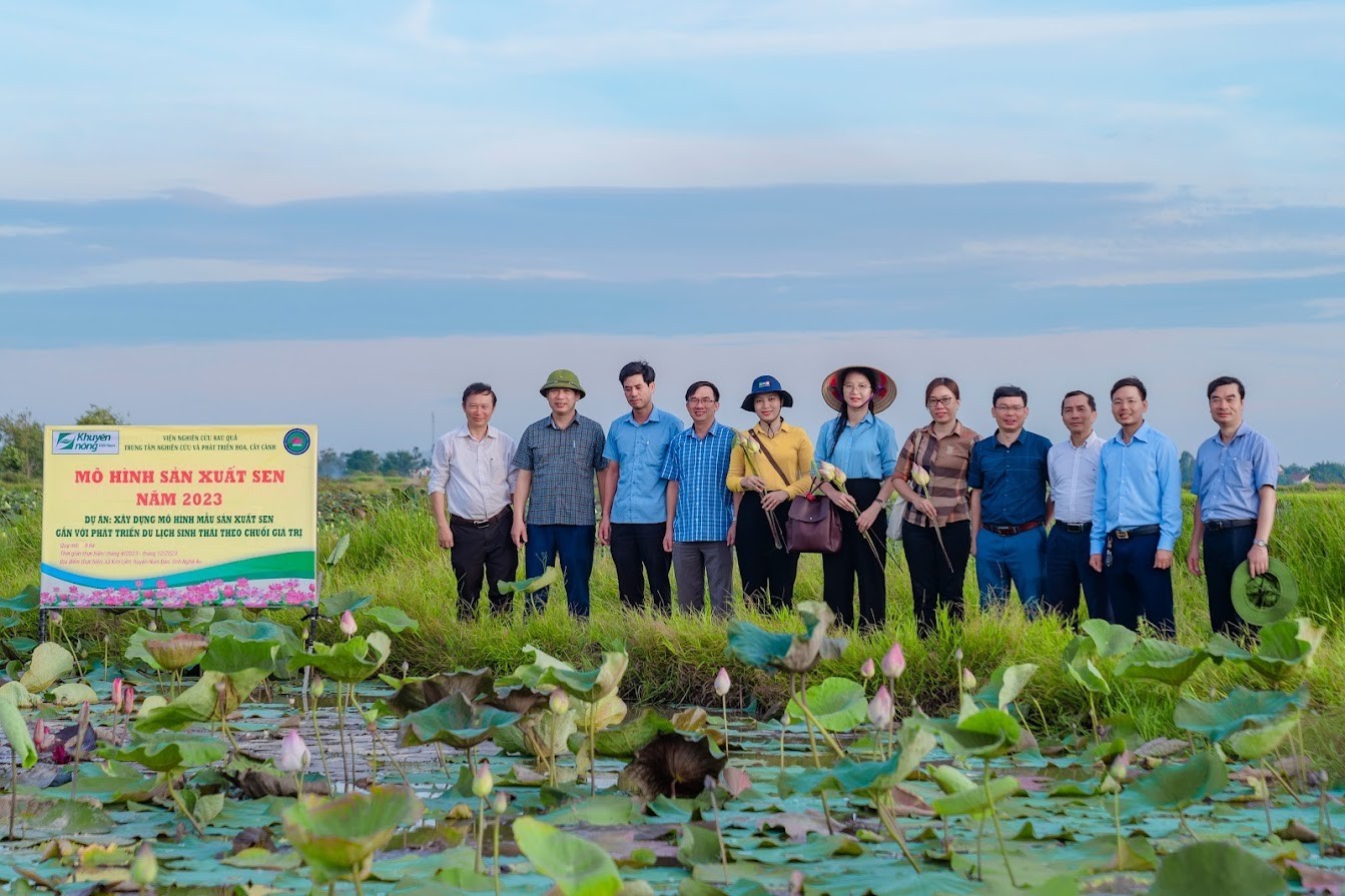 KIỂM TRA MÔ HÌNH MẪU SẢN XUẤT SEN GẮN VỚI PHÁT TRIỂN  DU LỊCH SINH THÁI THEO CHUỖI GIÁ TRỊ TẠI QUÊ BÁC