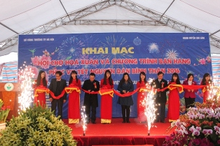 Hội chợ hoa Xuân Gia Lâm 2016 một siêu trình diễn về hoa